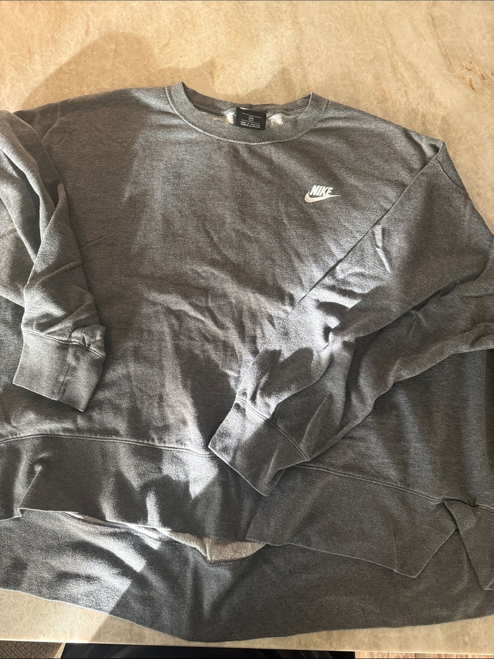 Nike Women's Oversized Fit Crewneck Sweatshirt dk  Gray Size 3X